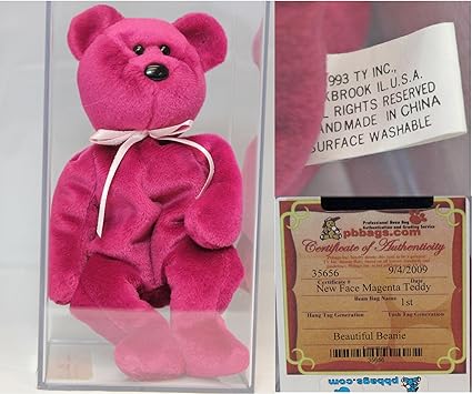magenta beanie baby