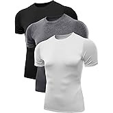 NELEUS Men's 3 or 4 Pack Workout Athletic Compression Shirts