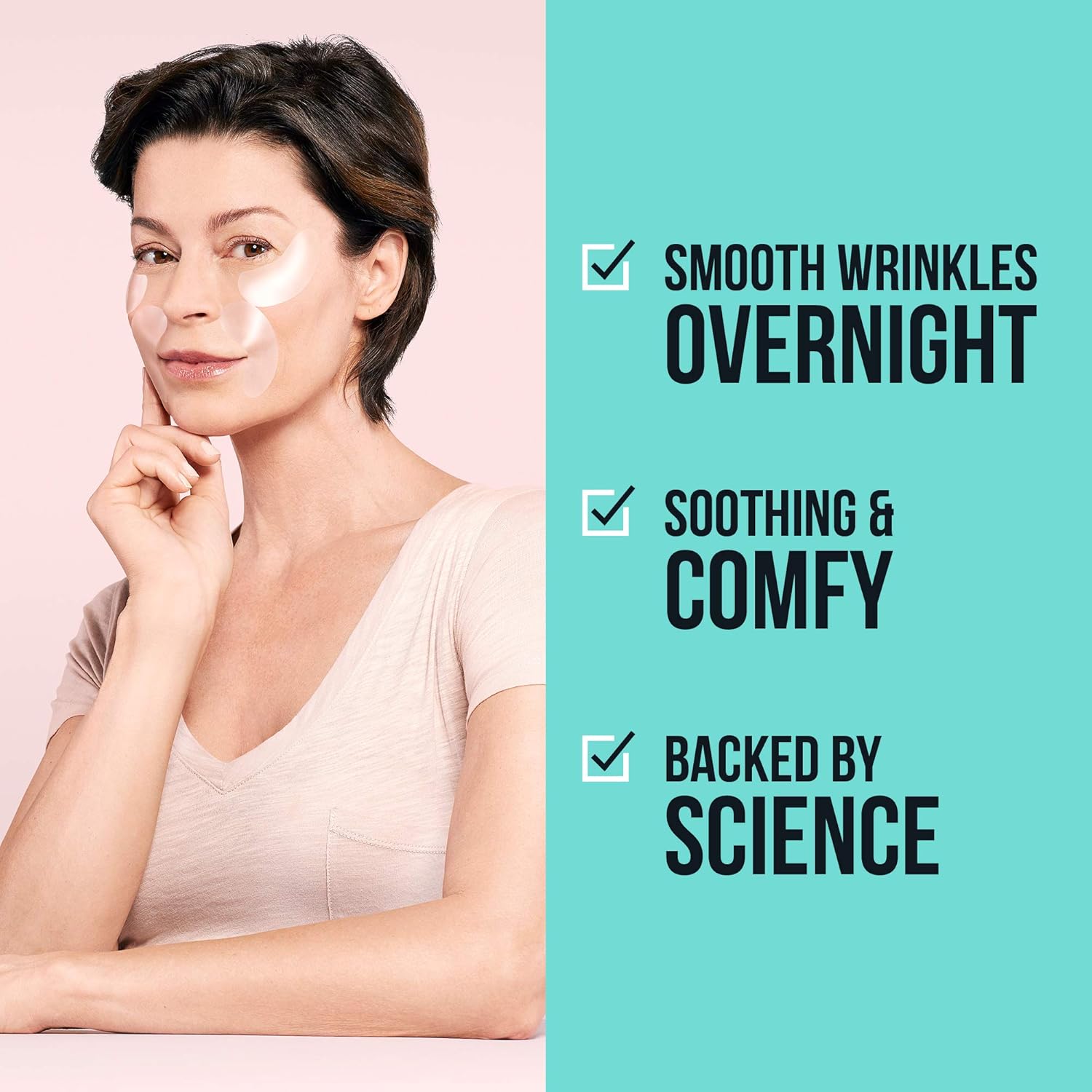 SiO Beauty Eye & Smile Lift | Eye & Smile Anti-Wrinkle Patches 2 Week Supply | Overnight Smoothing Silicone Patches For Eye & Smile Wrinkles And Fine Lines : Beauty