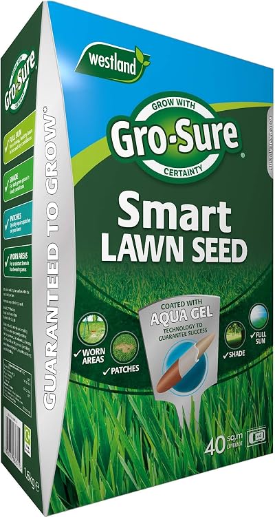 Westland GRO-Sure Aqua Gel Coated Smart Grass Lawn Seed 40m2 1.6 kg