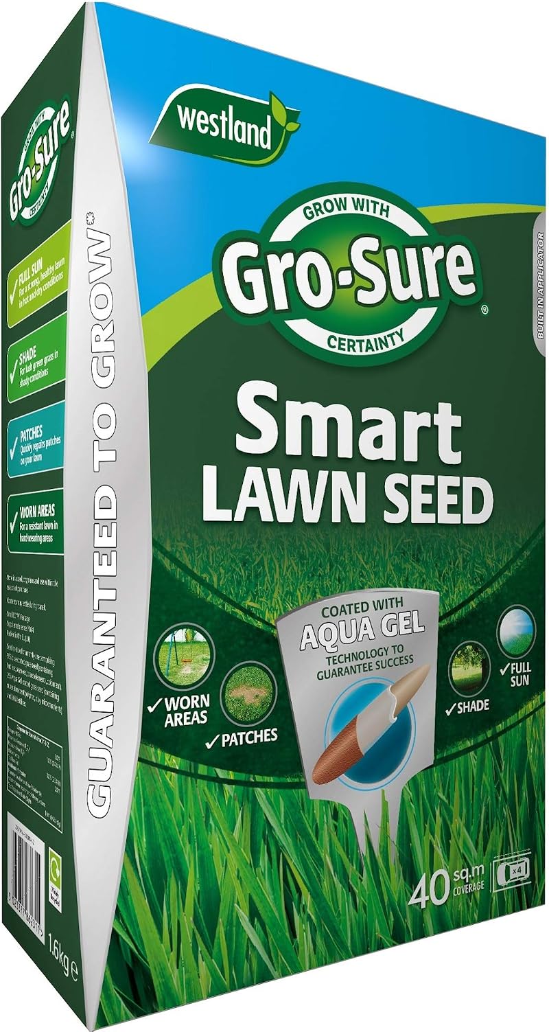 Westland GRO-Sure Aqua Gel Coated Smart Grass Lawn Seed 40m2 1.6 kg