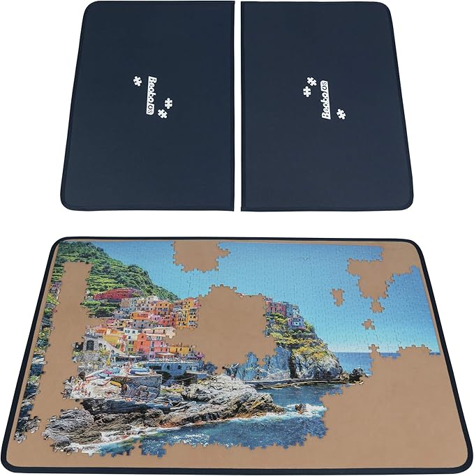 Becko Jigsaw Puzzle Board with Covers Portable Puzzle Mat for Puzzle