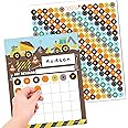 Hadley Designs Sticker Chart For Kids Behavior at Home & Classroom - 25 Reward Chart For Kids Incentives, Gold Star Sticker Sheets, Construction Incentive Charts For Classroom Must Haves