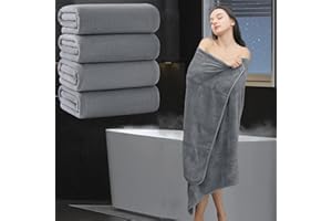 MAGGEA Extra Large Bath Sheet 4 Piece (35"x70")-Ultra Soft Oversized Bath Towel,Bath Sheet Towel Set for Bathroom Hotel,Highly Absorbent Quick Dry Shower Towel Set for Adults,Bath Towel Dark Grey