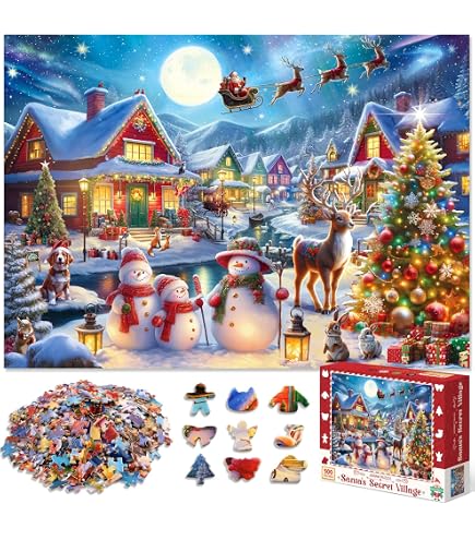 Puzzle Musicale Natalizio 550 Pezzi | Vermont Christmas Company | 61x46 Cm Con Canzone Inclusa