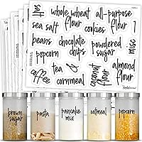 Talented Kitchen 157 Script Pantry Labels – 157 Kitchen Pantry Names – Food Label Sticker, Water Resistant Pantry Labels…