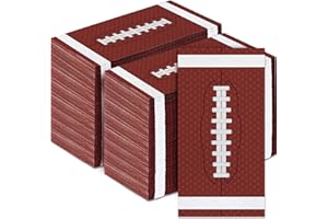 GIFTPIONEER 100pcs Football Napkins - 3-Ply Sports Party Towels for Football Birthday Party Favors