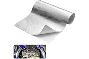 24" x 40" Aluminized Adhesive Backed Exhaust Heat Shield, High Temp 2500 Degrees, Protection Material Thermal Barrier Blanket