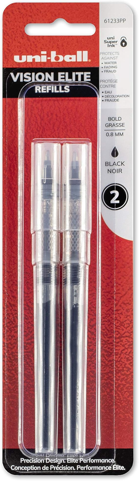 uniball Vision Elite Rollerball Pen Refills, Bold Point