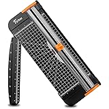 Firbon A4 Paper Cutter 12 Inch Titanium Paper Trimmer Scrapbooking Tool with Automatic Security Safeguard and Side Ruler for 