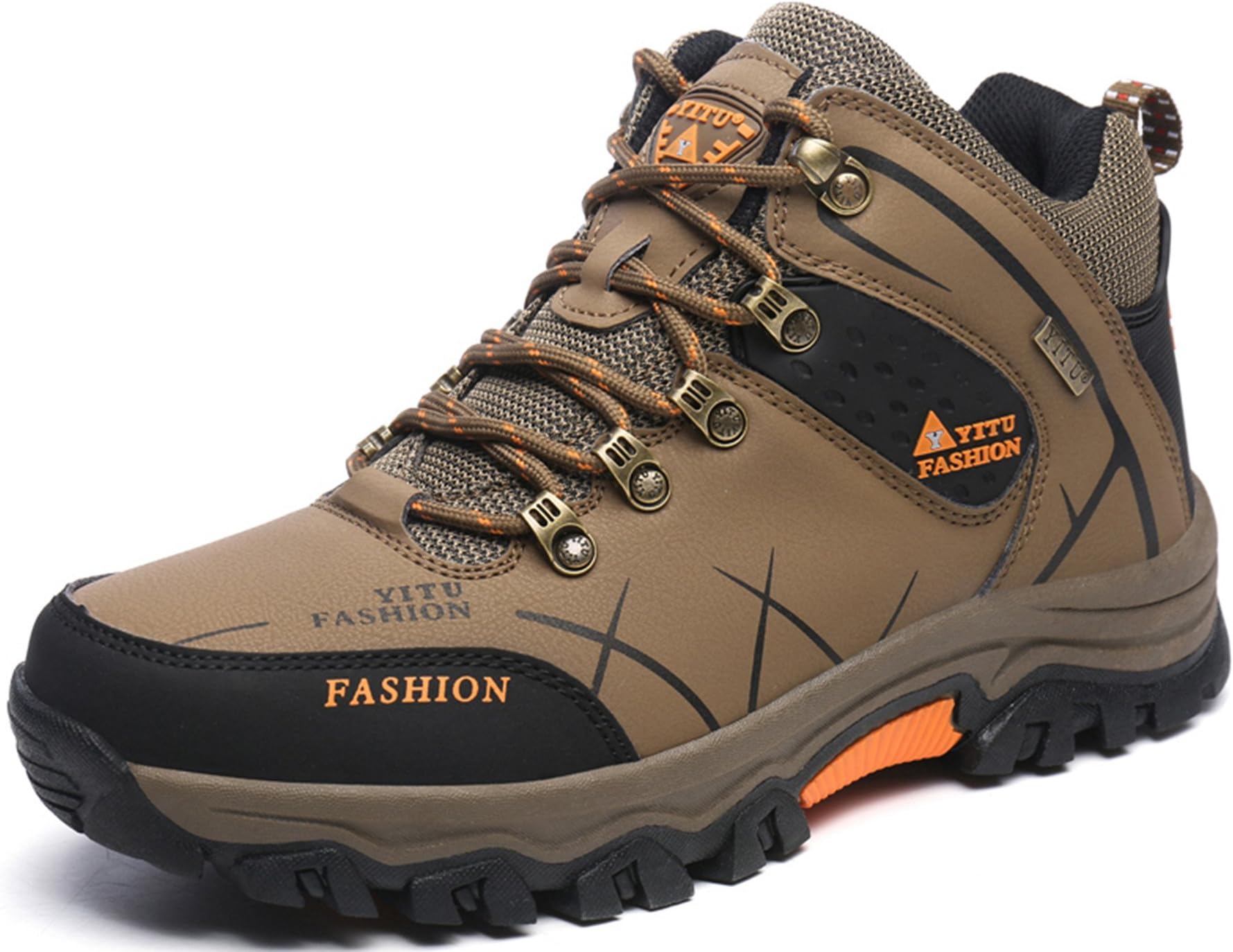 ONENICE Men's Hiking Boots High Top Trekking Shoes Non Slip Outdoor Warm Waterproof Walking Climbing Sneakers