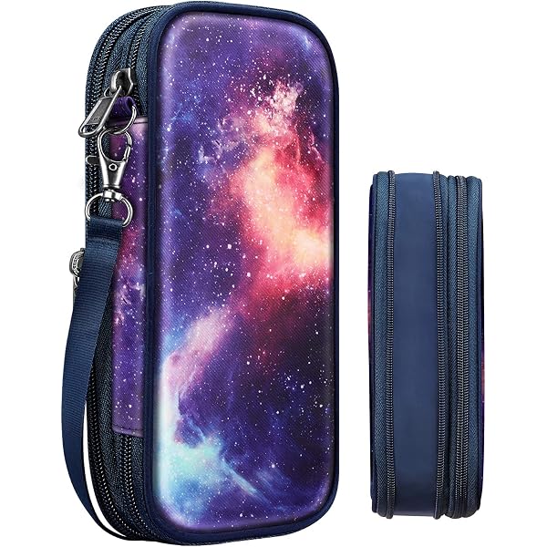 Showudesigns 3D Galaxy Star Federmäppchen – Bunt, Aus Polyester, 22x17x11 Cm, Großes Fassungsvermögen