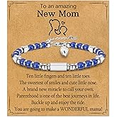 WIKHIA New Mom Gifts for Women, 1st Time Mothers Day Mom Mommy To Be Gifts for Women After Birth, Pregnancy Jewelry Gifts Bracelet for Mama