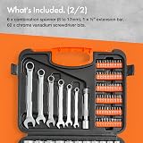 VonHaus 104-Piece Socket Set with Extension Bar Ratchet and Case view 3
