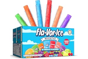 Fla-Vor-Ice Popsicle Variety Pack of 1.5 Oz Freezer Bars, Assorted Flavors, 100 Count
