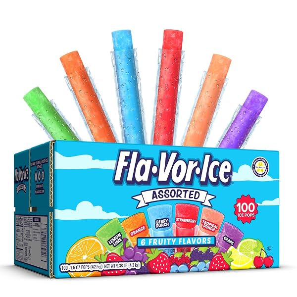 FLA-VOR-ICE POPSICLE VARIETY PACK OF 1.5 OZ FREEZER...
