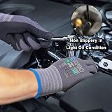 KAYGO 3 Pairs Safety Work Gloves MicroFoam Nitrile Coated KG18N view 3