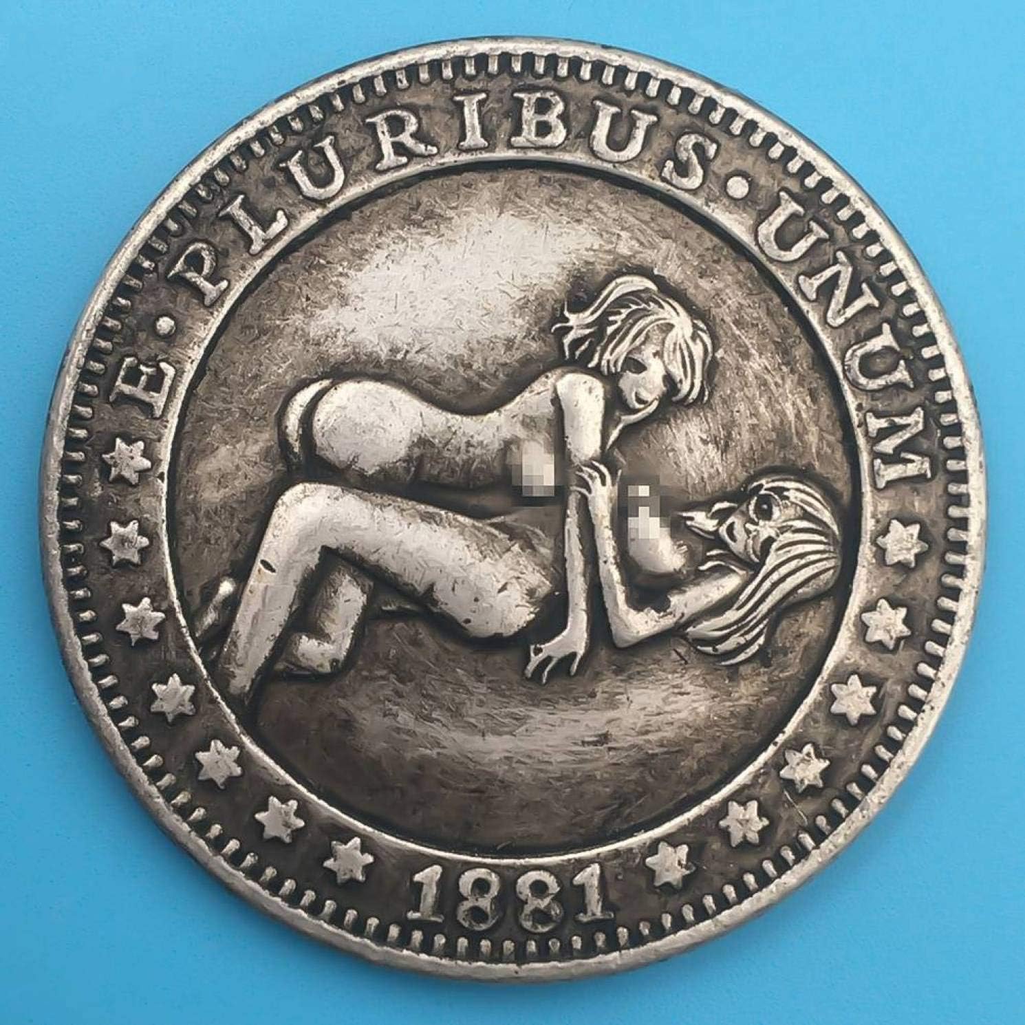 Shanjuew reliable Best Morgan Dollar Coins - 1881 Hobo Nickel Coin -Uncirculated Old Coin -USA Old Commemorative Gift Coin-It is Handmade Crafts Perfect Quality(None Picture Color)