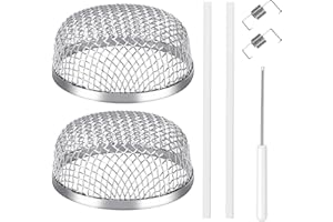 TONDA RV Furnace Vent Screen, Bug Screens Heater Vent Cover for Camper with Installation Tool and Silicone Rubber, 2.8 x 1.3 Inch, 2 Pack