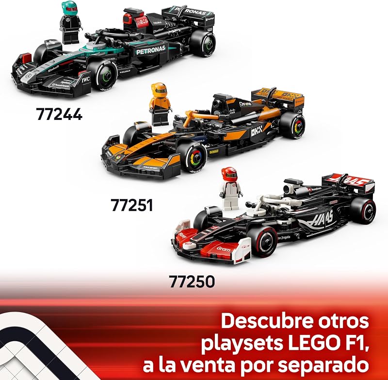Speed Champions Coche de Carreras BWT Alpine F1 Team A524 de Juguete, Vehículo y 1 Minifigura de Piloto de Fórmula 1, Regalo Coleccionable para Niños y Niñas de 10 Años o Más 77248