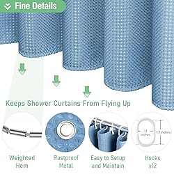 Dynamene Long Fabric Shower Curtain - 78 inch Long