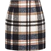 Kate Kasin 2025 Plaid Pencil Skirts for Women High Waisted Casual Stretch Bodycon Mini Skirt