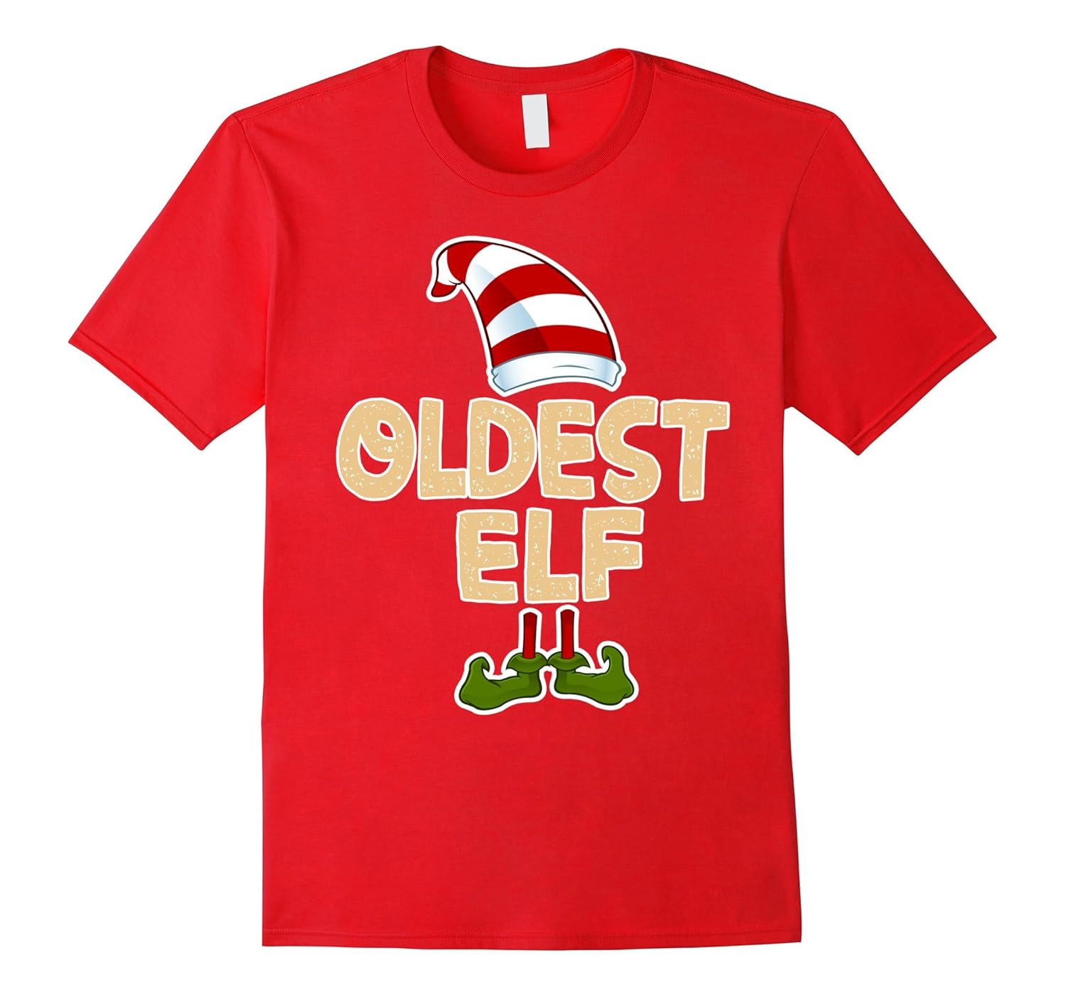 Oldest Elf T-Shirt Funny Merry Christmas Costume Gift Shirt-ANZ