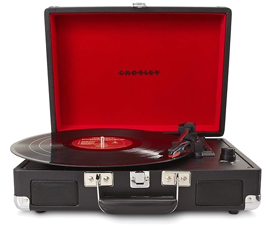 Crosley Cruiser Turntable Tragbarer Schallplattenspieler mit eingebauten Stereo-Lautsprechern im 'Aktenkoffer'-Design mit UK 