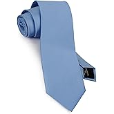GUSLESON Classic New 3.15"（8cm） Men's Solid Color Necktie Wedding Business Tie + Gift Box