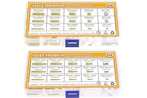 Sutemribor 420PCS M2 M3 M4 Male Female Hex Brass Spacer Standoff Screw Nut Assortment Kit