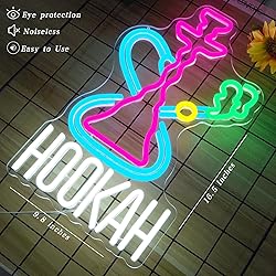 Hookah Neon Sign Nargile Lounge Sign Colorful LED