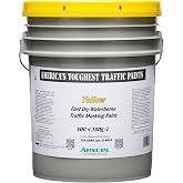 Aexcel Fast-Dry 10-minute Dry Traffic &amp; Zone Marking Paint, Water-based Acrylic Latex (Yellow, 5 Gallon)