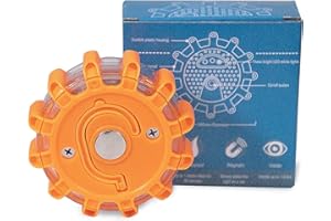 Kitgo [1 Pack LED Road Flares Flashlight Gifts for Husband Parents Firends Emergency Safety Warning Light Kit For Car Truck RV Vehicles Boat With Magnetic Base & Hook