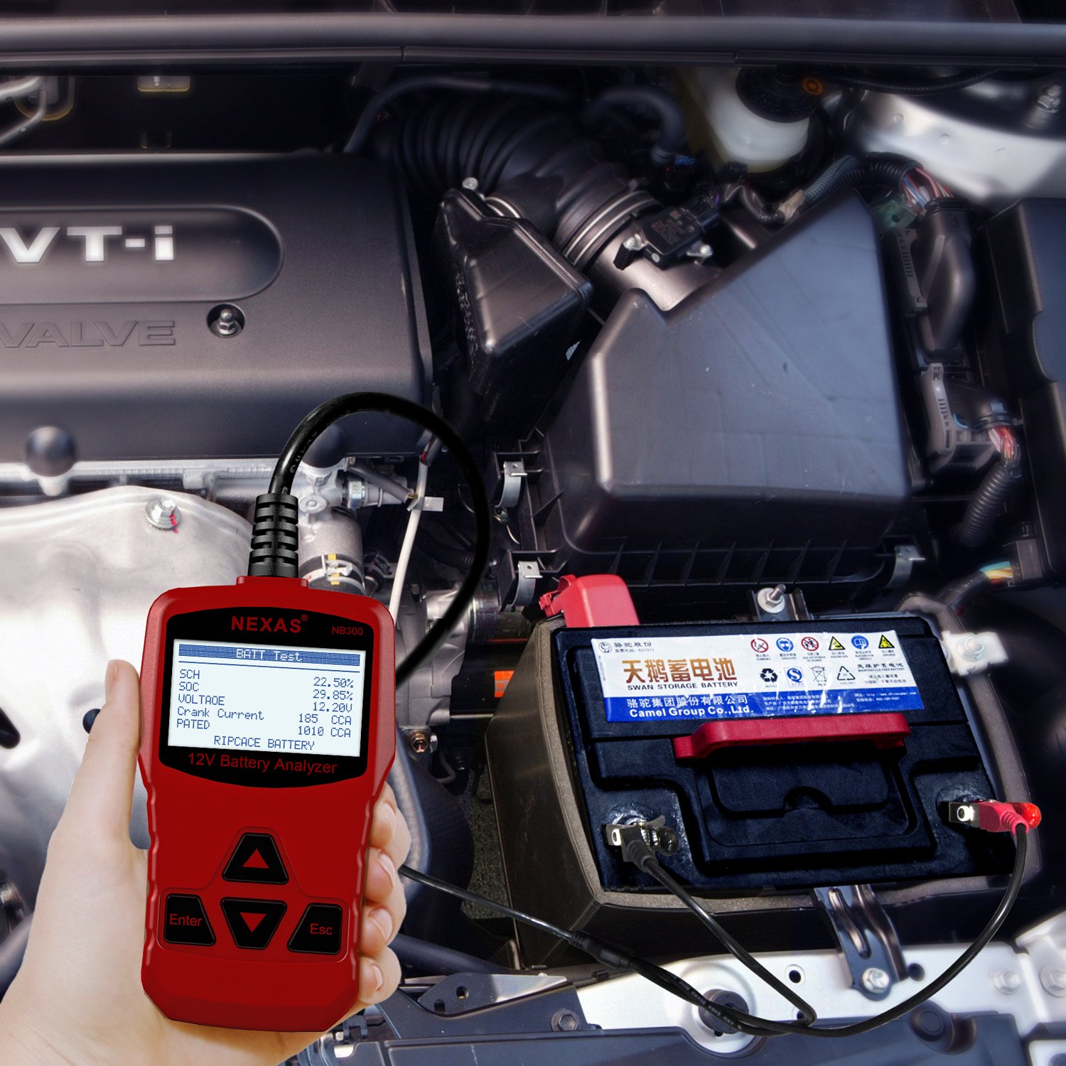 NEXAS Battery Tester NB300 12V Automotive Battery Analyzer Check Car Battery Health Starter