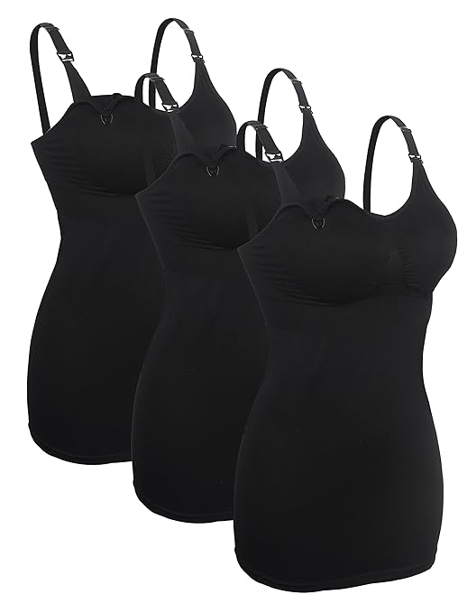 iLoveSIA Damen Still-BHS Pack Schwangerschaft Still ohne Bügel Nahtlose Umstandsmode Unterwäsche S M L XL