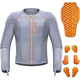 DUHAN Motorcycle Shirt Mesh Motorcycle Jacket Men with CE Level 2 Armor motorcycle protective gear for All Seasons