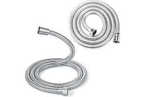 BUPOGAKE Top-Notch Shower Hoses – Sturdy 1.5m Shower Hose Replacement, Extra Long, Leak Resistant, Explosion Proof Handheld S