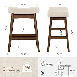 Cozyman Bar Stools Set of 4, Barstools with Sturdy