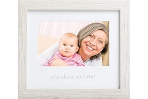 Kate & Milo Rustic Grandma And Me Frame, Mother's Day Gifts, Wall And Tabletop Frame, Nursery Wall Décor, 4x6 Photo Insert, Distressed Gray