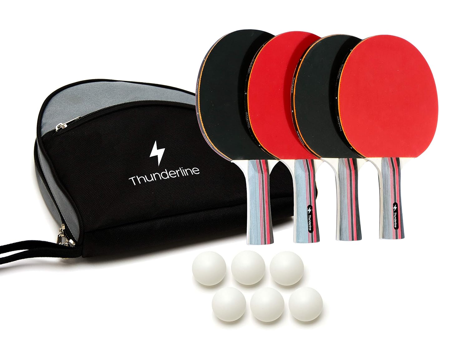 Ping Pong Paddle Set of 4 – Bundle of Rackets with Advanced Control Crazy Speed Killer Spin – Comfortable Portable Case – 6 Professional ABS Table Tennis Balls – Indoor Outdoor Play Ping Pong Paddle Set of 4 – Bundle of Rackets with Advanced Control Crazy Speed Killer Spin – Comfortable Portable Case – 6 Professional ABS Table Tennis Balls – Indoor Outdoor Play
