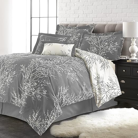 Amazon Com Spirit Linen Home 6pcfolcomf Gwq Foliage Comforter Set