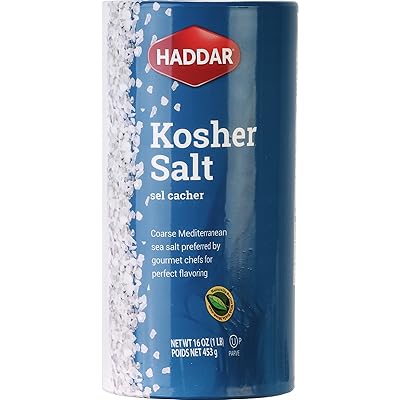 Haddar Kosher Salt 1 Pack (16oz) Made in Italy
