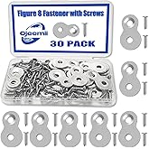 Ojeemii 30 piezas de sujetadores con tornillos, sujetadores de mesa resistentes, conectores de acero calibre 12 para escritor