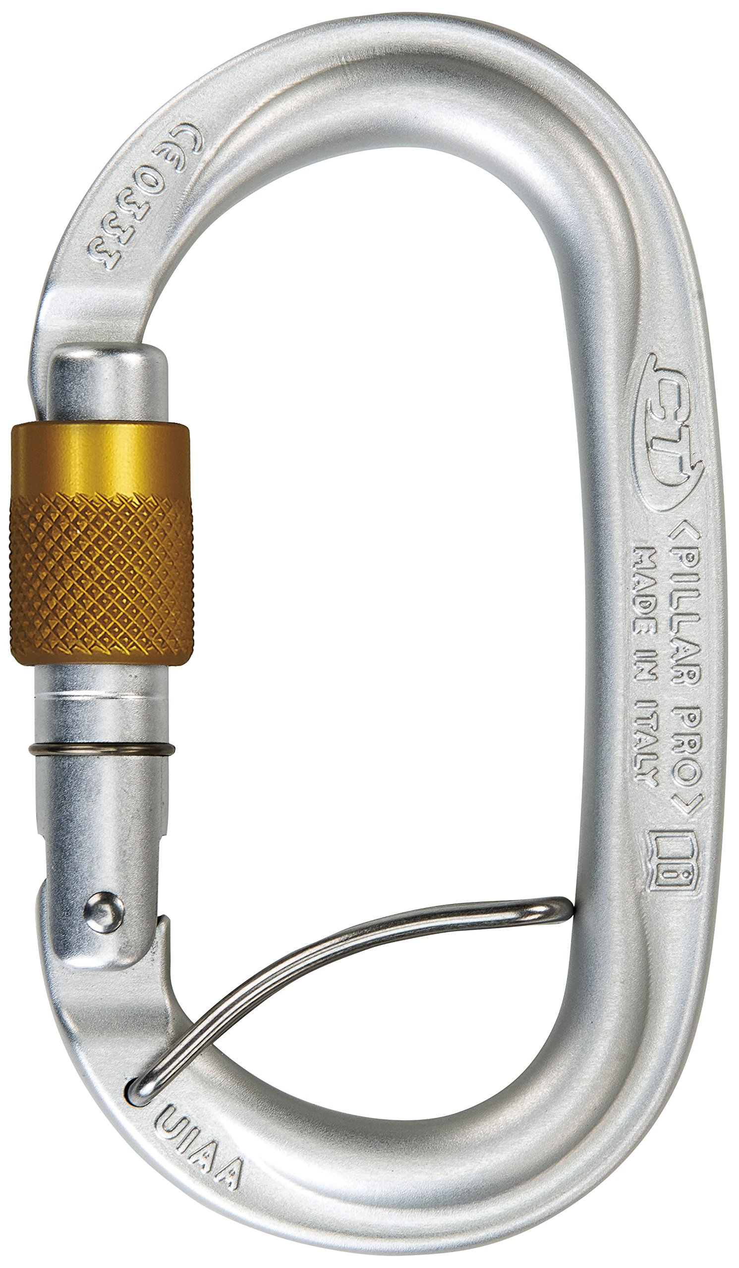 Climbing Technology Pillar Pro Sgl 2C3960LZSFCTSTD Carabiner, Glossy/Yellow, One Size