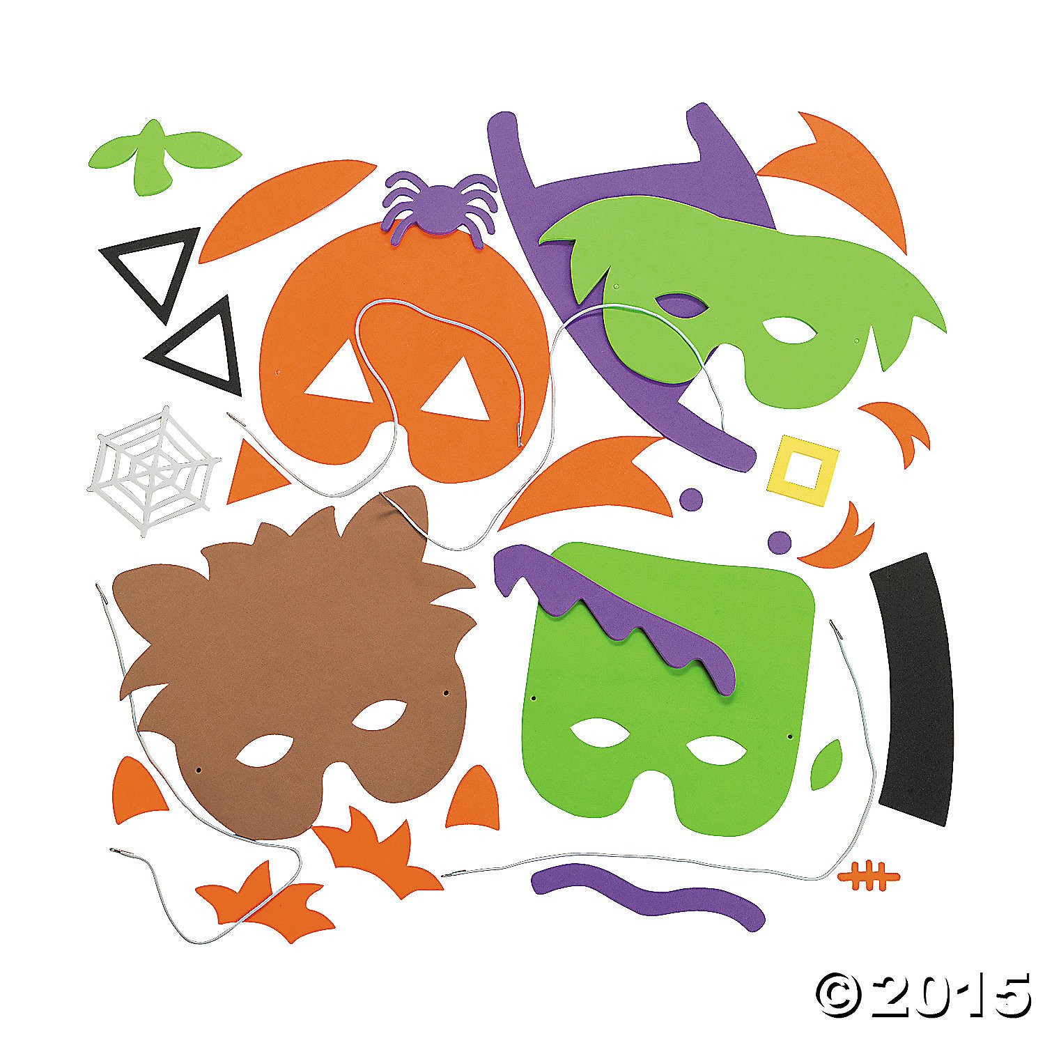 Halloween Mask Craft Kit - Crafts for Kids Hats Masks, 1 dozen Assorted