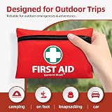 General Medi 110 Pieces Small First Aid Kit Red for Travel Home Office Vehicle view 4