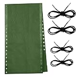 Queekay Chair Replacement Fabric with 4 Bungee Cord Lounge Chair Cloth Mesh Repair Kit for Patio Recliner Outdoor Lawn Pool(63 x 17 Inch,Sage Green)