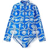 Gymboree Girls and Toddler Long Sleeve Rashguard One Piece Swimsuit