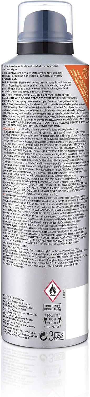 Fudge Professional Texture Spray, Volumizing, All-Day Hold, Natural Finish, 250 ml, Transparent, 250 ml (Pack of 1) - Image 3