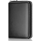 ELASND Passport Wallet, Passport Holder for Travel Family, Ultra Large Storage up to 3 Pockets. RFID Passport Cover Case with Zipper Closure